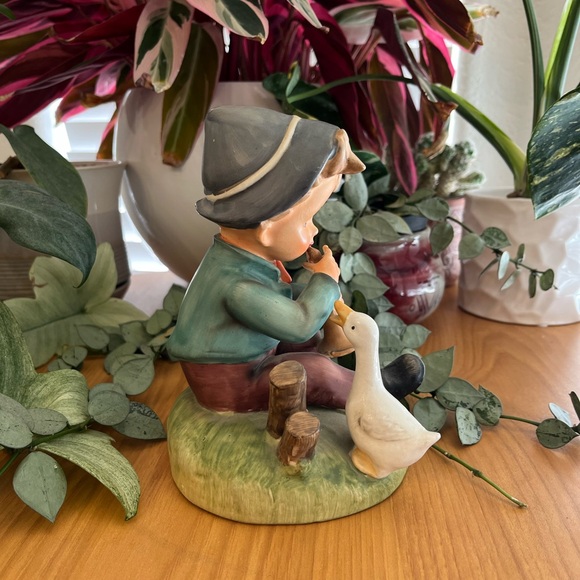 Erich Stauffer "Barnyard Lyrics" Figurine Boy With Horn Limited Edition 1950’s - Picture 5 of 13